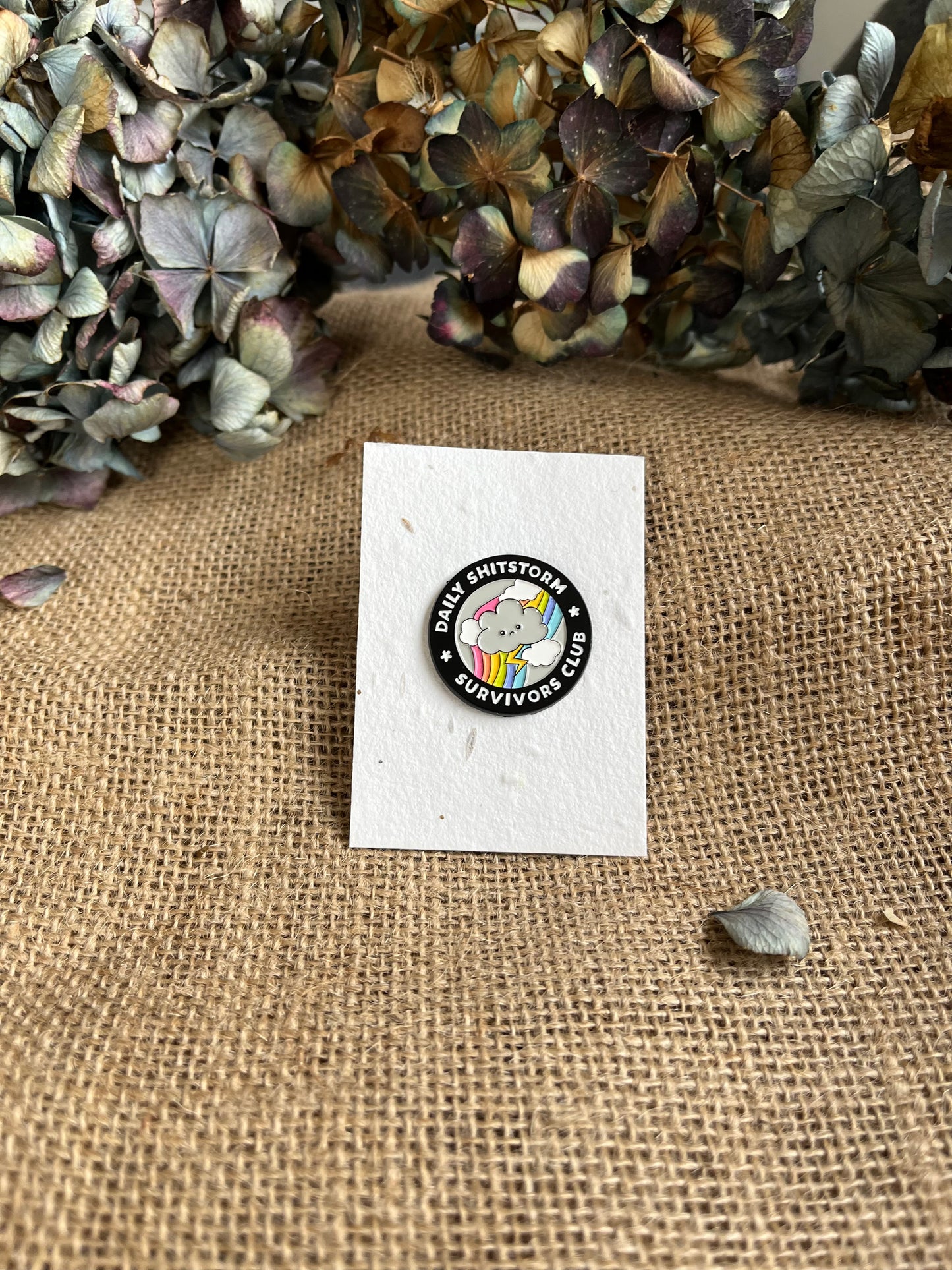 Enamel Pin - Daily Shit Storm Survivor