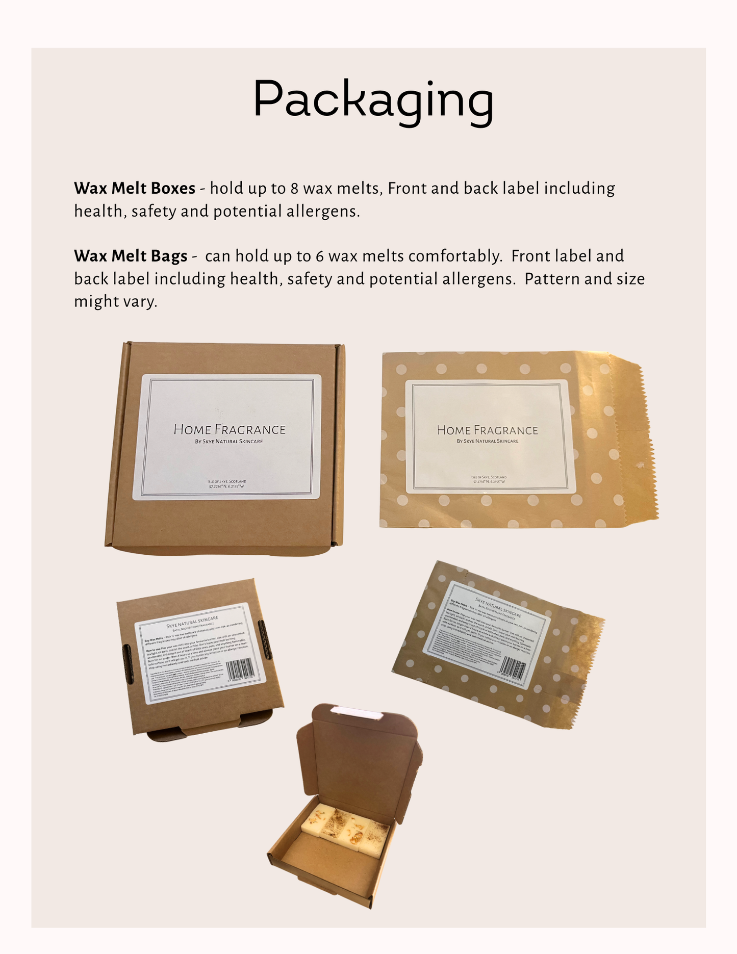 Wax Melts - Empty Kraft Bag