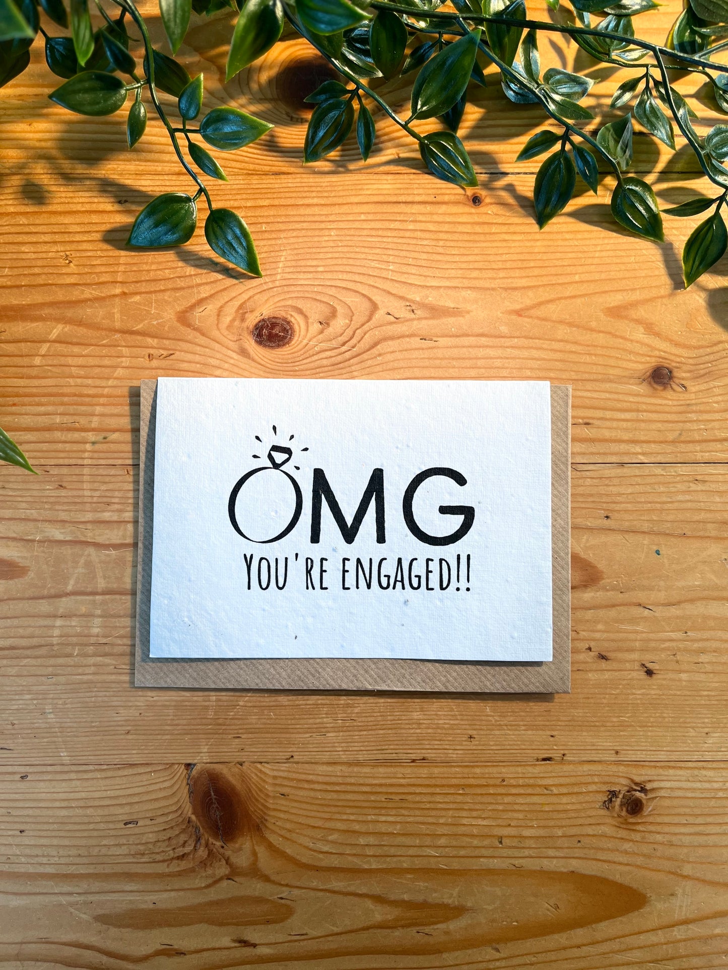 Paper Seed Card - OMG You're EngagedPaper Seed Card - OMG You're Engaged"Handmade, packed full of bee friendly flower seeds and made from 100% Pre-consumer recycled cotton"
Our seed paper cards are made here at Scribe and Grow using seedScribe & GrowScribe & GrowPaper Seed Card - OMG