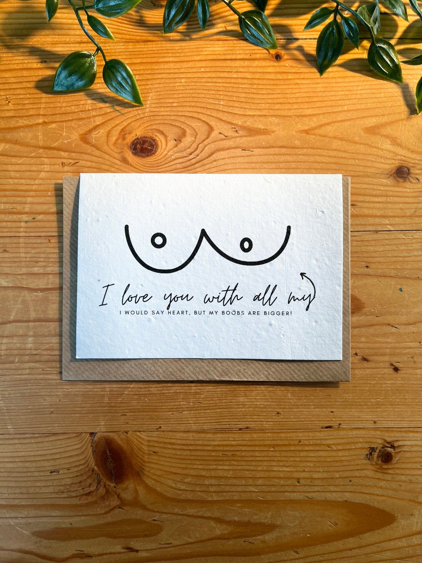 Paper Seed Card - I Love You With All My...Paper Seed Card - I Love You With All My..."Handmade, packed full of bee friendly flower seeds and made from 100% Pre-consumer recycled cotton"
Our seed paper cards are made here at Scribe and Grow using seedScribe & GrowScribe & GrowPaper Seed Card -