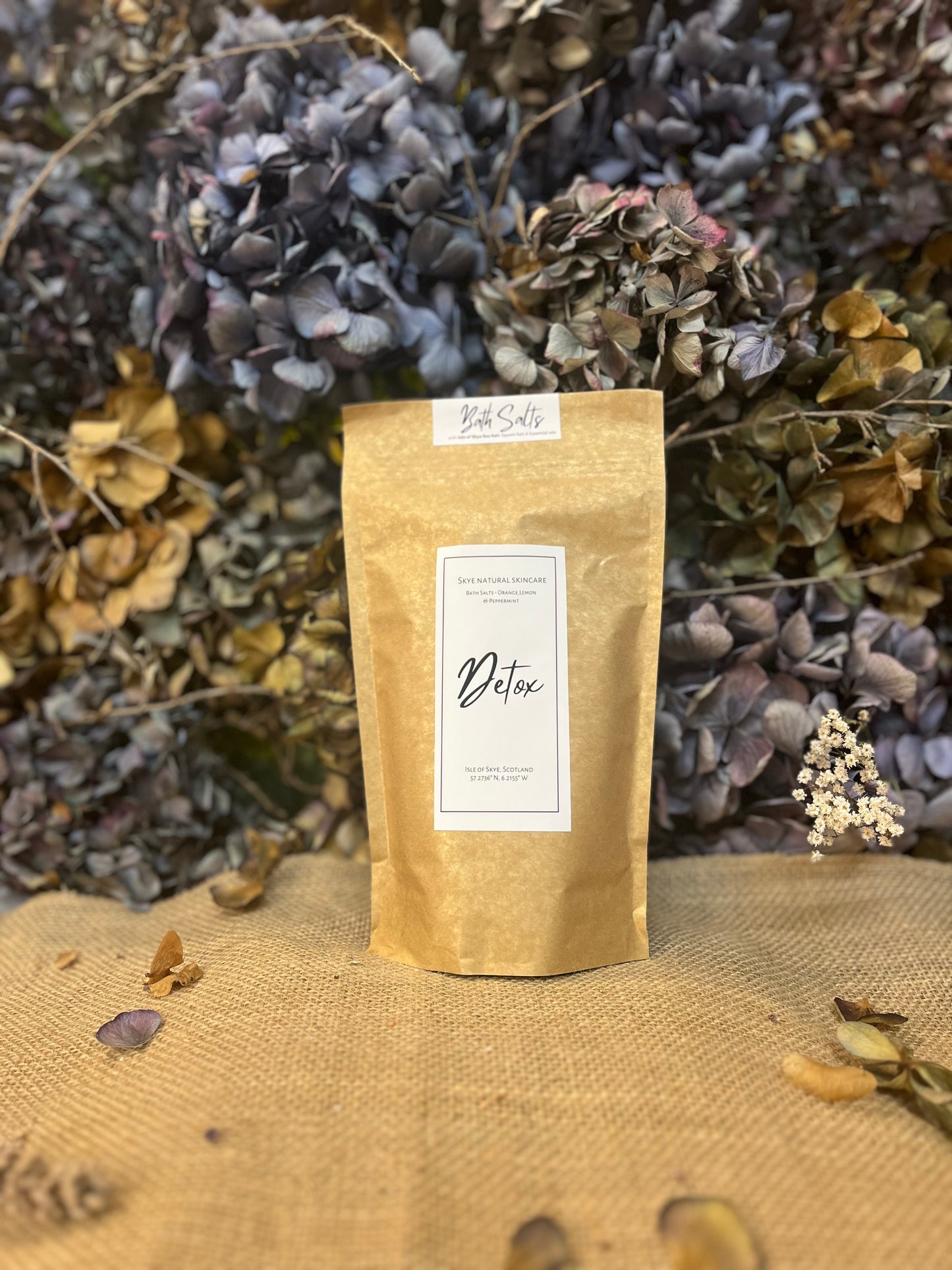 Skye Natural Skincare Bath Salts - DetoxBath SaltsSkye Natural Skincare Bath Salts - DetoxA magical blend of Epsom Salt, Isle of Skye Sea Salt, Orange, Lemon & Peppermint essential oils
Our soaking salts are made on the Isle of Skye, using sea salt haScribe & GrowScribe & GrowSkye Natural Skincare Bath Salts - Detox