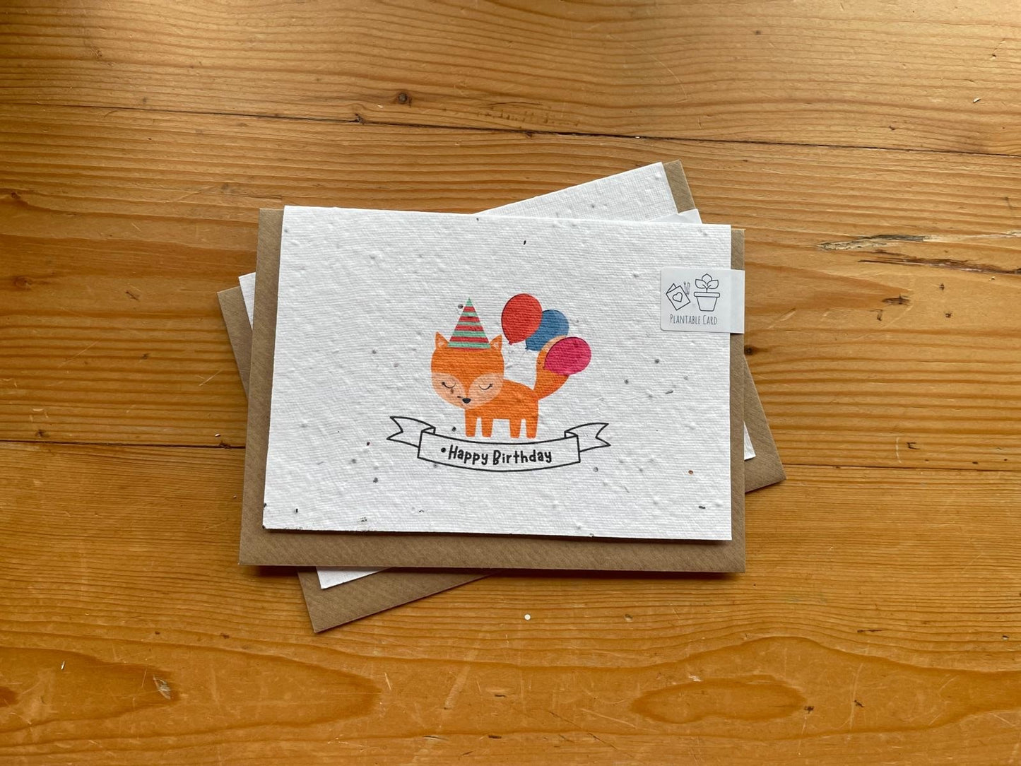 Paper Seed Card - Happy Birthday Little Fox