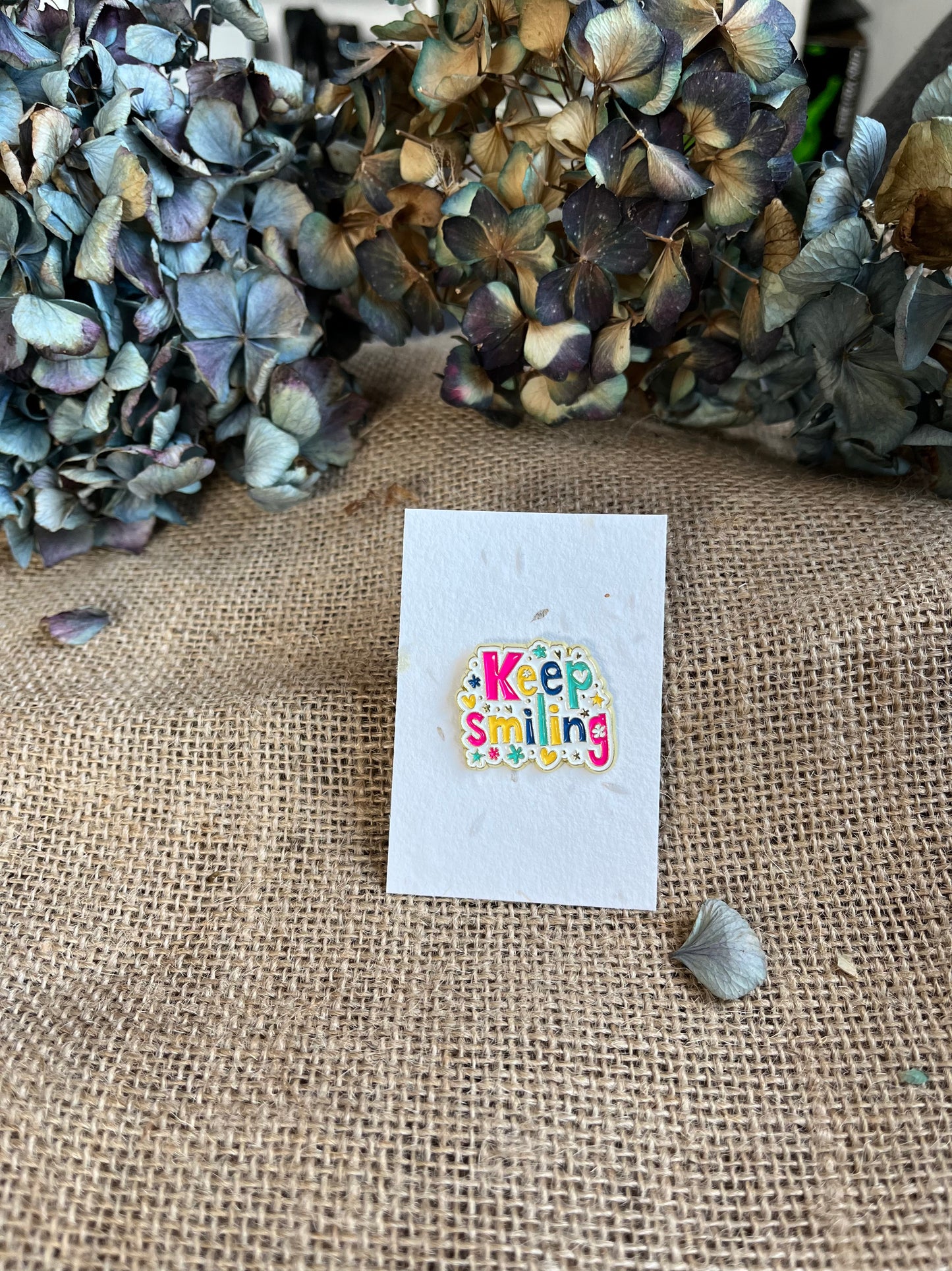 Enamel Pin - Keeping Smiling