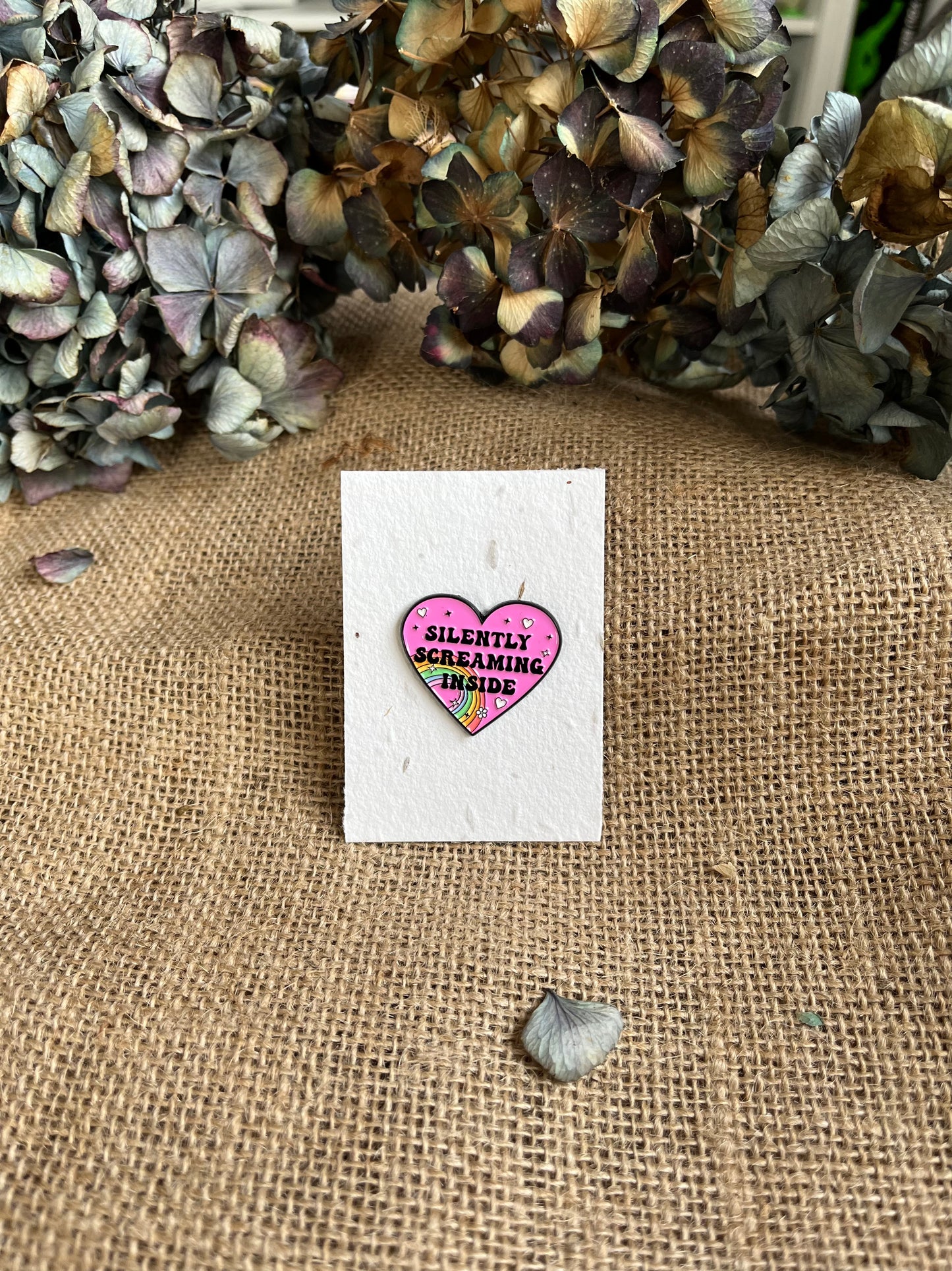 Enamel Pin - Silently Screaming Inside