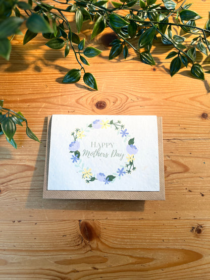 Paper Seed Card - Mother's Day WreathPaper Seed Card - Mother's Day Wreath"Handmade, packed full of bee friendly flower seeds and made from 100% Pre-consumer recycled cotton"
Our seed paper cards are made here at Scribe and Grow using seedScribe & GrowScribe & GrowPaper Seed Card - Mother'