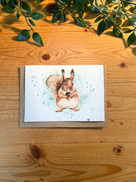 Paper Seed Card - SquirrelPaper Seed Card - Squirrel"Handmade, packed full of bee friendly flower seeds and made from 100% Pre-consumer recycled cotton"
Our seed paper cards are made here at Scribe and Grow using seedScribe & GrowScribe & GrowPaper Seed Card - Squirrel