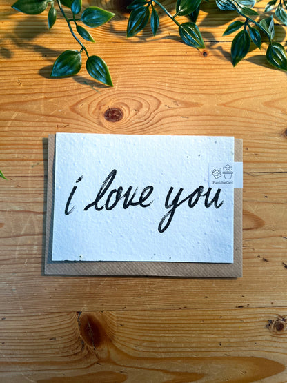 Paper Seed Card - I Love YouPaper Seed Card - I Love You"Handmade, packed full of bee friendly flower seeds and made from 100% Pre-consumer recycled cotton"
Our seed paper cards are made here at Scribe and Grow using seedScribe & GrowScribe & GrowPaper Seed Card -