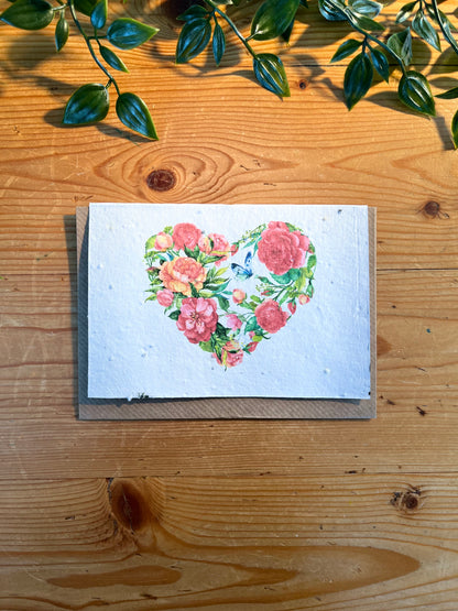 Paper Seed Card - But Heart FlowersPaper Seed Card - But Heart Flowers"Handmade, packed full of bee friendly flower seeds and made from 100% Pre-consumer recycled cotton"
Our seed paper cards are made here at Scribe and Grow using seedScribe & GrowScribe & GrowPaper Seed Card -
