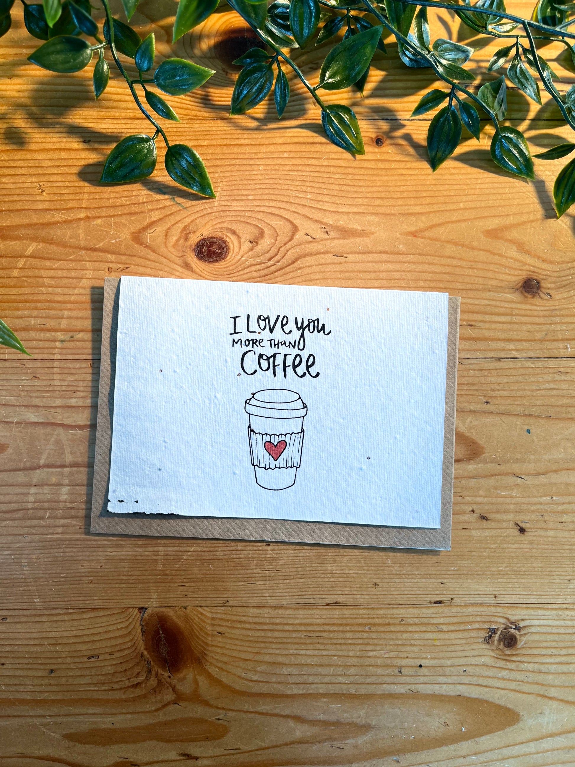 Paper Seed Card -Love You More Than CoffeePaper Seed Card -Love You More Than Coffee"Handmade, packed full of bee friendly flower seeds and made from 100% Pre-consumer recycled cotton"
Our seed paper cards are made here at Scribe and Grow using seedScribe & GrowScribe & GrowPaper Seed Card -Love