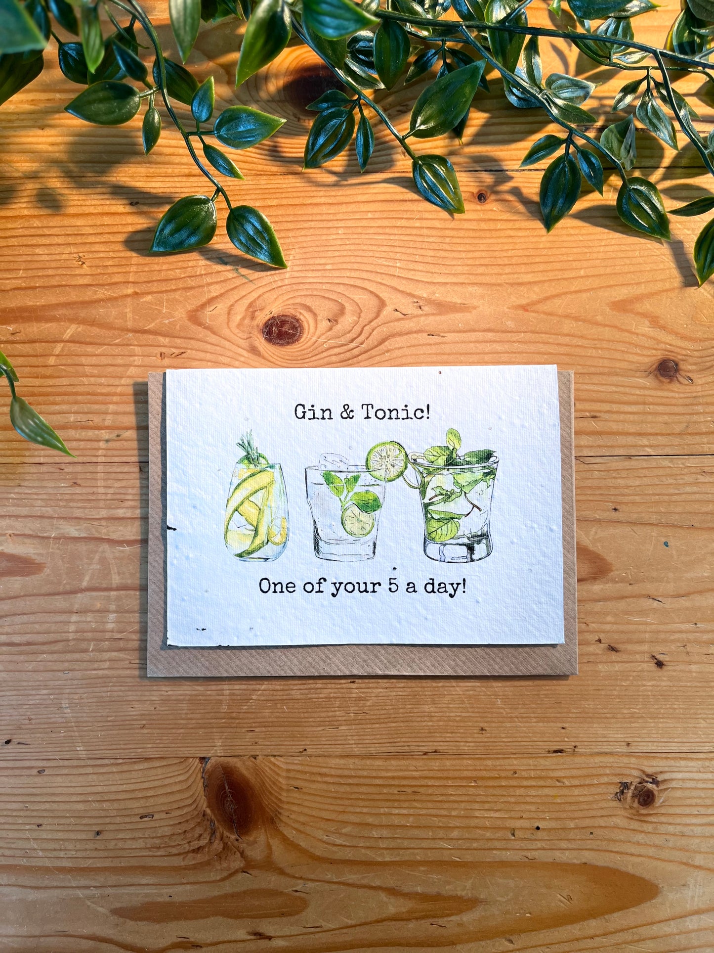 Paper Seed Card -Gin & TonicPaper Seed Card -Gin & Tonic"Handmade, packed full of bee friendly flower seeds and made from 100% Pre-consumer recycled cotton"
Our seed paper cards are made here at Scribe and Grow using seedScribe & GrowScribe & GrowPaper Seed Card -Gin & Tonic