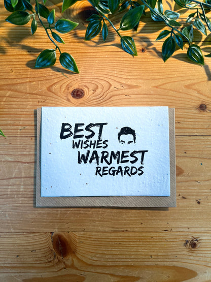 Paper Seed Card - Best Wishes, Warmest RegardsPaper Seed Card - Best Wishes, Warmest Regards"Handmade, packed full of bee friendly flower seeds and made from 100% Pre-consumer recycled cotton"
Our seed paper cards are made here at Scribe and Grow using seedScribe & GrowScribe & GrowPaper Seed Card -