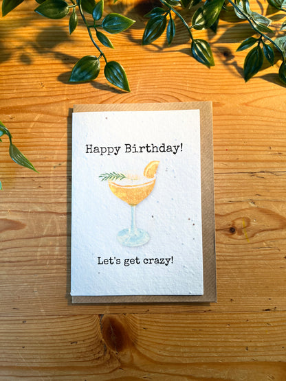 Paper Seed Card - Happy Birthday Let's Get CrazyPaper Seed Card - Happy Birthday Let's Get Crazy"Handmade, packed full of bee friendly flower seeds and made from 100% Pre-consumer recycled cotton"
Our seed paper cards are made here at Scribe and Grow using seedScribe & GrowScribe & GrowPaper Seed Card - Happy Birthday