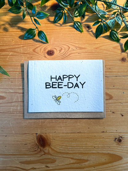 Paper Seed Card - Happy Bee Day HoneycombPaper Seed Card - Happy Bee Day Honeycomb"Handmade, packed full of bee friendly flower seeds and made from 100% Pre-consumer recycled cotton"
Our seed paper cards are made here at Scribe and Grow using seedScribe & GrowScribe & GrowPaper Seed Card - Happy Bee Day Honeycomb