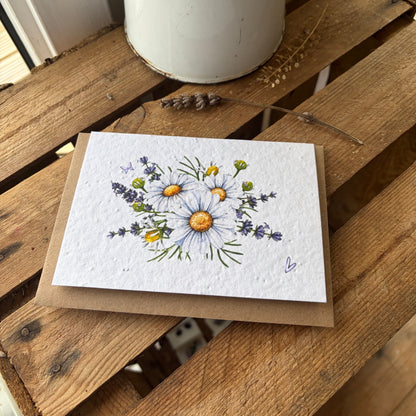 Daisies & Lavender -  Plantable Seed Card