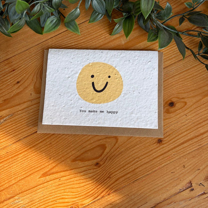 You make me happy - Plantable Seed Card