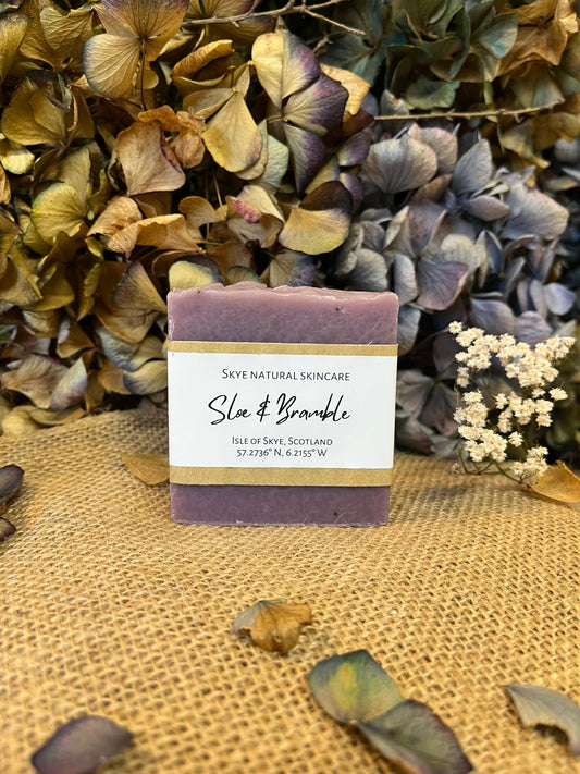 Skye Natural Skincare SoapBar SoapSkye Natural Skincare SoapA lovely soft, smooth scent inspired by and made with sloe berries &amp; scottish brambles.
A luxurious soap, made in small batches using shea butter, olive &amp; coScribe & GrowScribe & GrowSkye Natural Skincare Soap