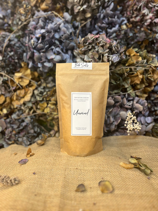 Skye Natural Skincare Bath Salts - UnwindBath SaltsSkye Natural Skincare Bath Salts - UnwindA magical blend of Epsom Salt, Isle of Skye Sea Salt, Chamomile, Lavender, Lemon &amp; Marjoram essential oils
Our soaking salts are made on the Isle of Skye, using Scribe & GrowScribe & GrowSkye Natural Skincare Bath Salts - Unwind