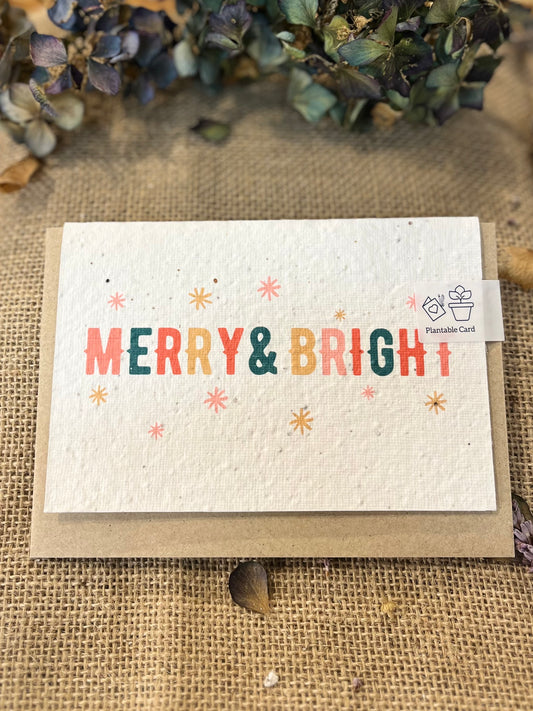 Merry & Bright - Plantable Seed Card