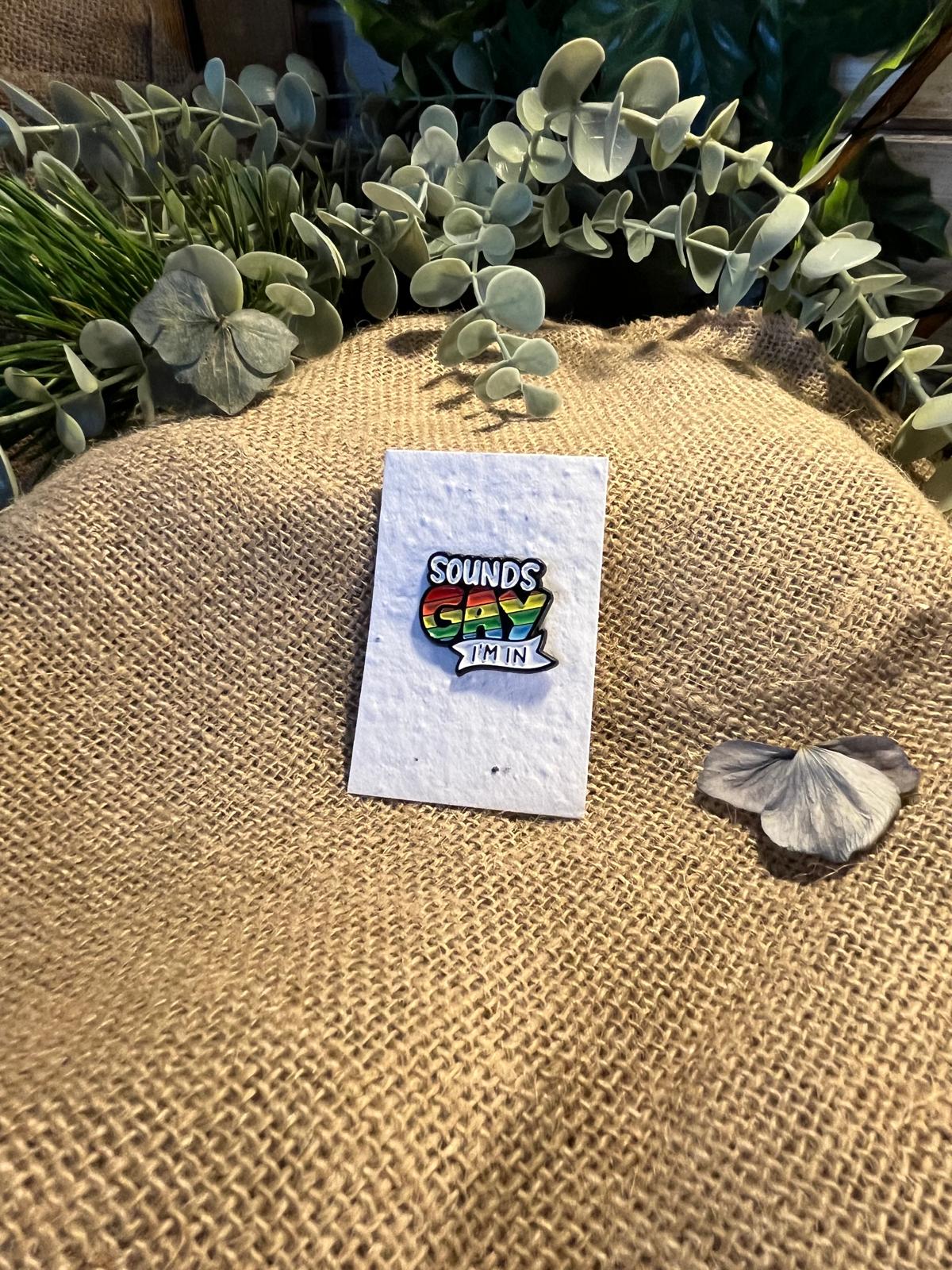 Enamel Pin - Sounds Gay