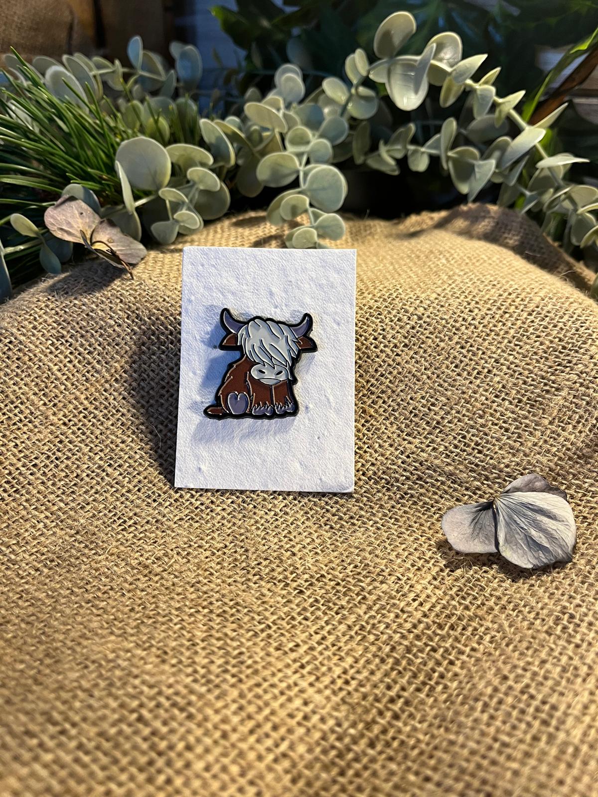 Enamel Pin - Highland Cow