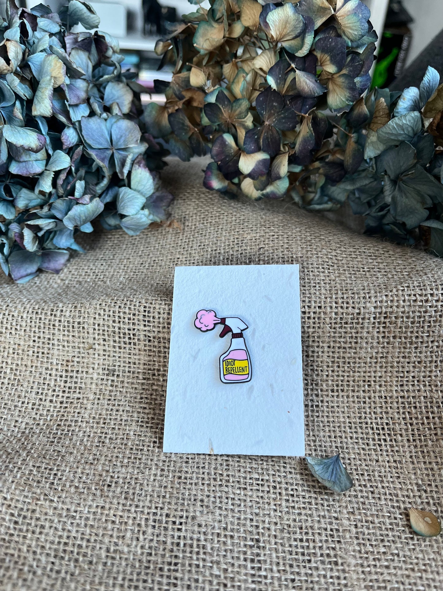 Enamel Pin -  Idiot Repellent
